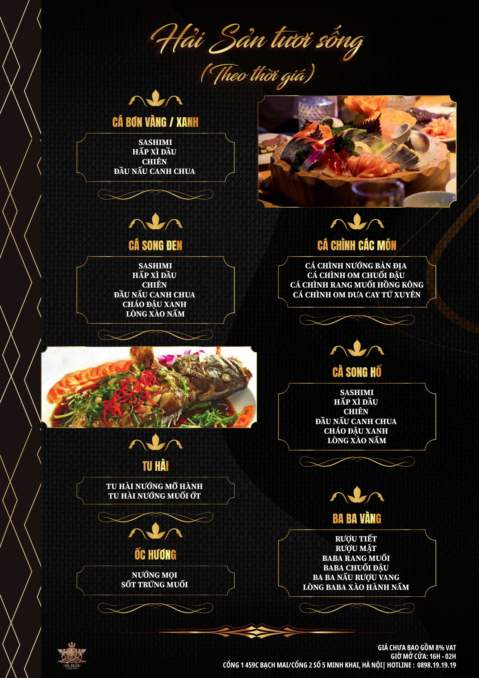 Đồ uống 3 tại HK BEER  CHỢ MƠ