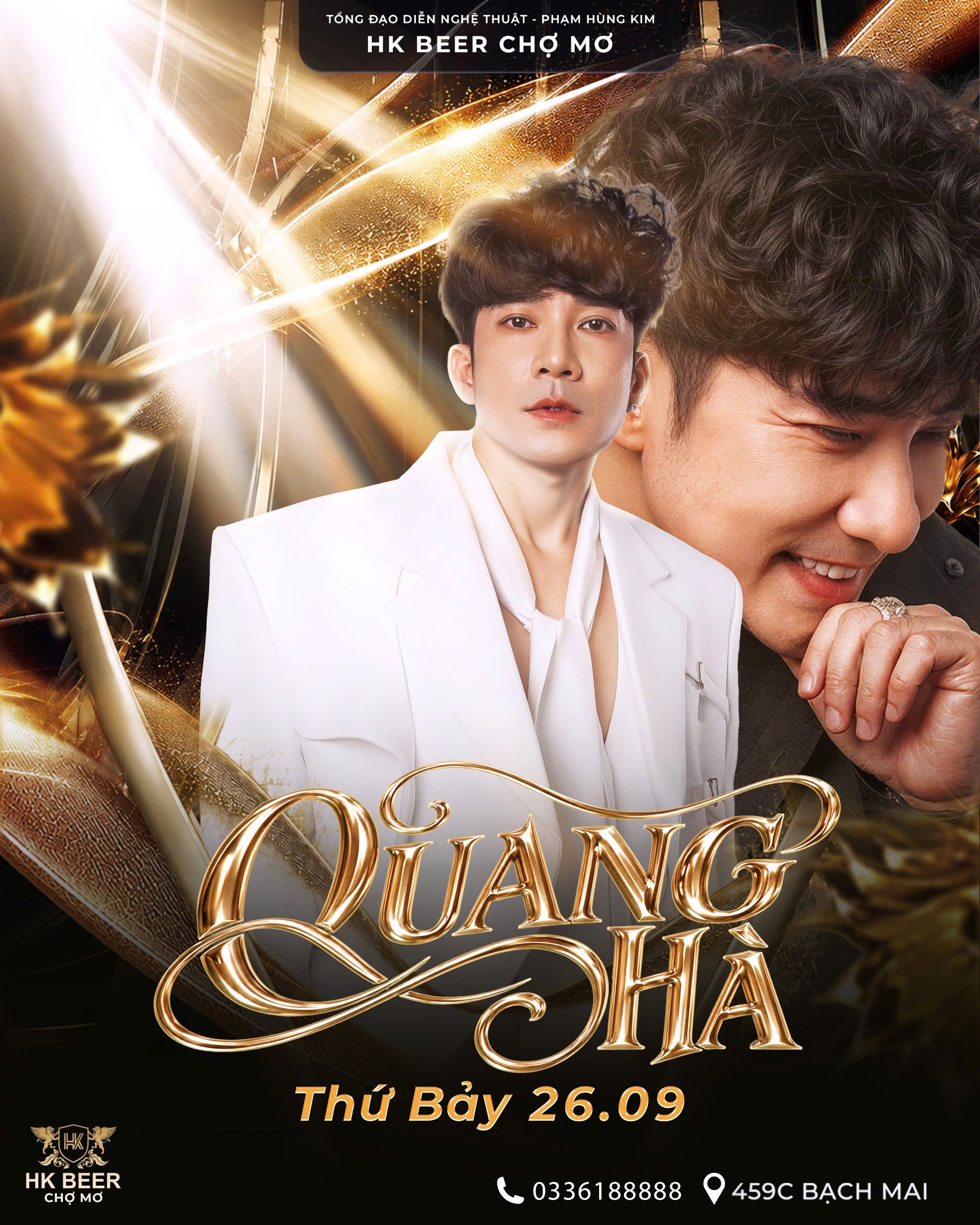 Liveshow Quang Hà tại HK Beer Chợ Mơ – Xem show chỉ hơn 500K/người