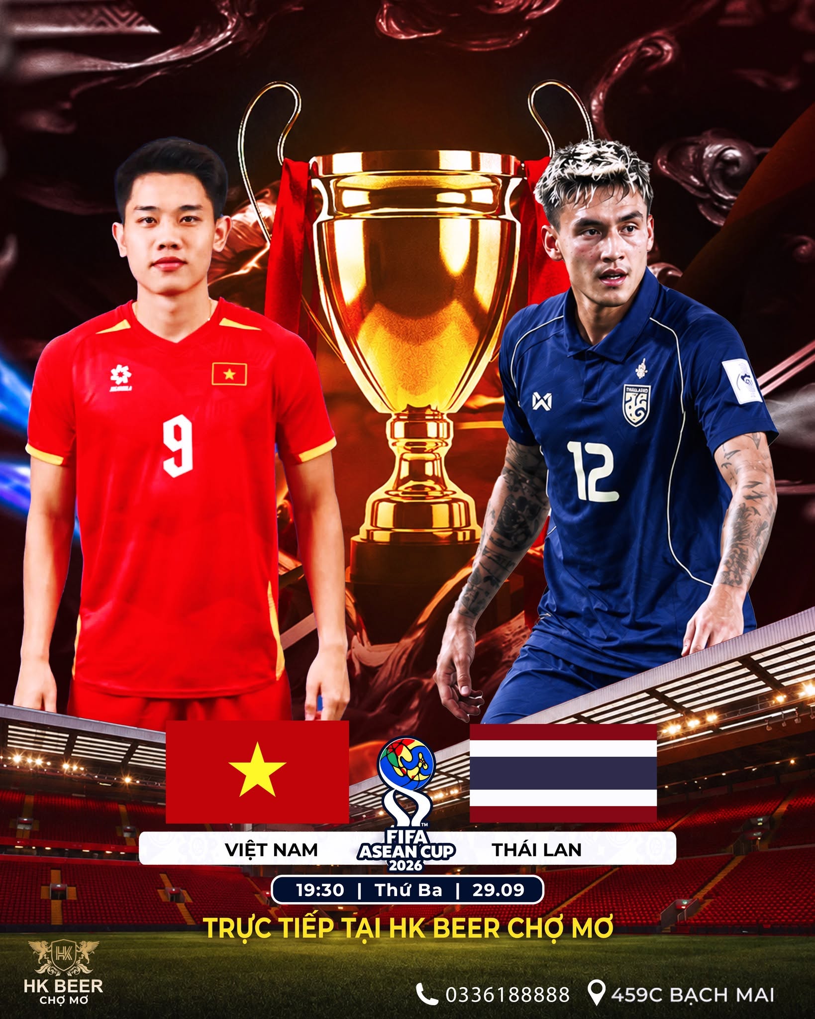 Tọa độ xem ASEAN CUPS 2026 đông vui tại Hà Nội - Việt Nam vs Thái Lan